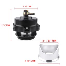 RASTP-High Quality Tial style 50mm Blow Off Valve CNC BOV Genuine with v-band Flange with logo RS-BOV027