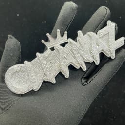 Bubble Letter Name Necklace Personalized Customized Jewelry White Gold Plated Crown Bail Rapper Bling Charms Hip Hop 2022 Trend