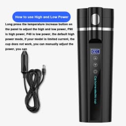 Smart Car Mug Car Heating Thermos Cup 450ML Smart Mug With Temperature Control One-Piece Cup Body Design 12V-24V