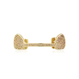 JINAO 2022 NEW Fit Gold Color Plated Hip Hop Teeth Grills Caps Top & Bottom Grill Set Gold Classic Grillz Ship from US