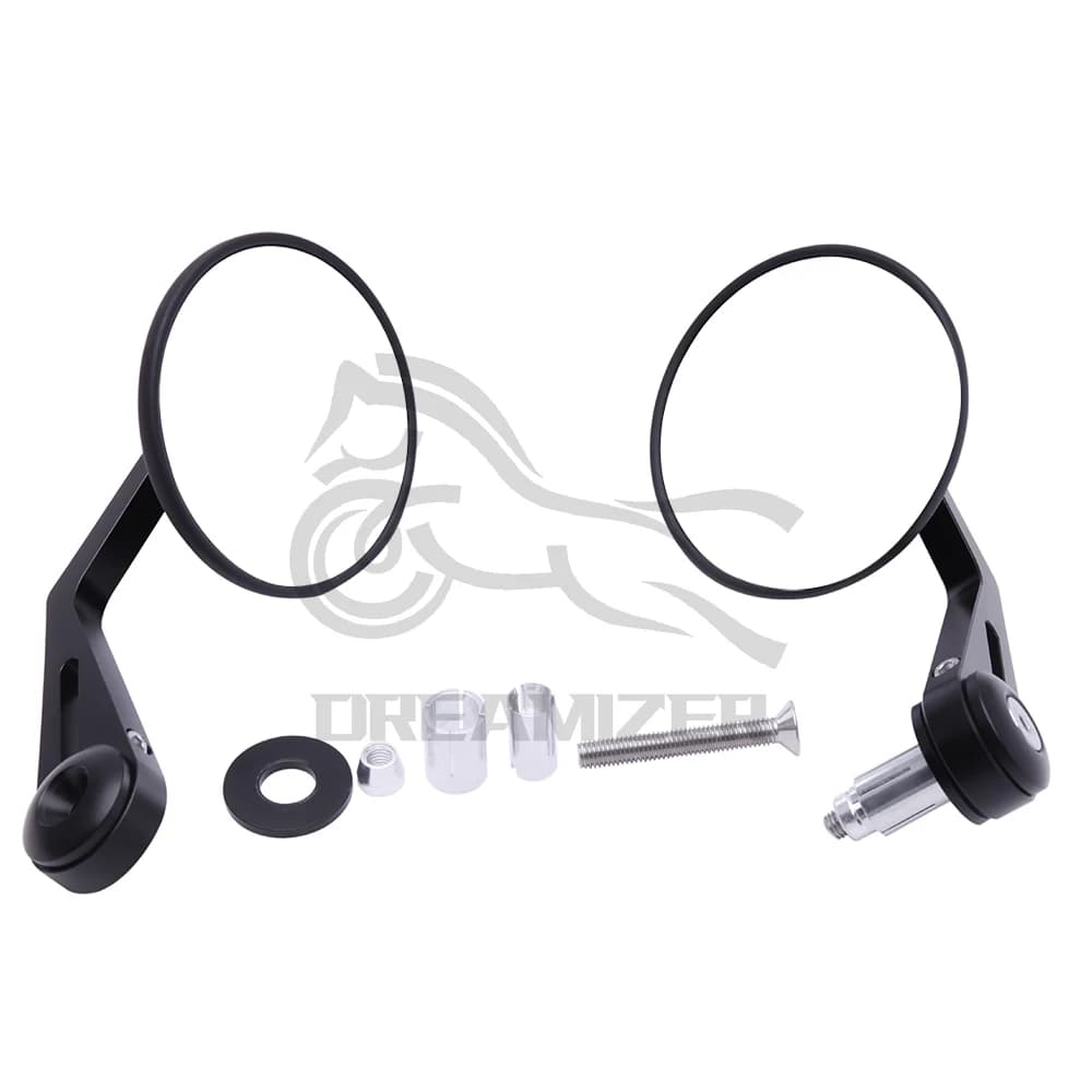 Universal 7/8" 22mm Motorcycle Handlebar Bar End Mirrors Rearview Mirror Handle Round For Kawasaki Honda Suzuki Yamaha