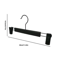 Skirt Hangers With Clips Clothes Pants Hangers With 2-Adjustable Anti-Rust Clips Non-Slip Hangers For Heavy Duty Ultra Thin