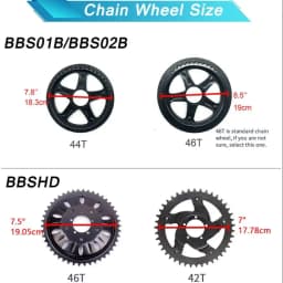 Bafang Motor BBSHD 1000W 52V BBS02B BBS02 750W 500W 48V BBS01 250W 36V Mid Drive Motor Electric Bicycle Conversion Kit 44T / 46T