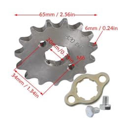 Not A Set 420 Chain 20mm 15T Motorcycle Front 41T Rear Sprocket for Pit Dirt Bike Apollo 110cc 125cc