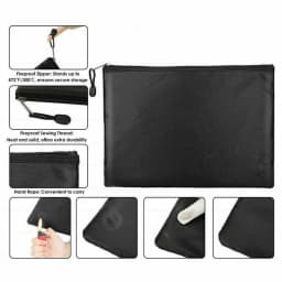 A4 File Bag Fireproof Waterproof Document Bag Office Desktop Storage Organizer Safe Flame Retardant Secret File Protect Pouch