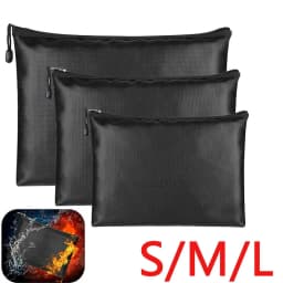 A4 File Bag Fireproof Waterproof Document Bag Office Desktop Storage Organizer Safe Flame Retardant Secret File Protect Pouch