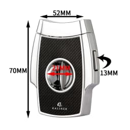 GALINER Cigar V Cutter Metal Butten Open Sharp Blade Cigar Cutter Portable Tabacco Cutting V-Cut Knift For Cigar