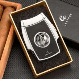 GALINER Cigar V Cutter Metal Butten Open Sharp Blade Cigar Cutter Portable Tabacco Cutting V-Cut Knift For Cigar