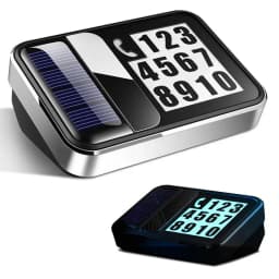 Car Solar Charging Parking Number Plate Luminous LED Digital Temporary Parking Card Auto Stop Phone Number Card For Car Supplies
