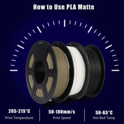 SUNLU PLA Matte Filament 1KG Shine-Free Printed Surface 1.75MM Frosted Texture Eco-Friendly Non-Toxic No Bubble Low Odor