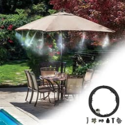 Water Misters For Outside Patio Outdoor Water Misting Cooling Irrigation System 6M/9M/12M Garden Umbrella Mist Sprinkler Nozzle