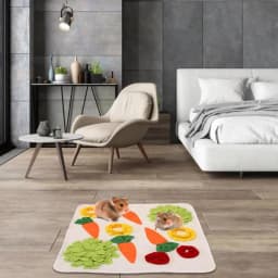 Guinea Pig Foraging Mat Boredom-Busting Pet Game Pet Sniffing Pad With Non-Slip Bottom Suitable For Ferrets Hamsters Slow Feed