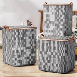 100/140/180L Non-Woven Fabric Blanket Organizer Quilt Storage Bag Blanket Storage Bags With Zipper Duvet Storage Under Bag