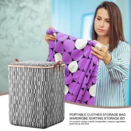 100/140/180L Non-Woven Fabric Blanket Organizer Quilt Storage Bag Blanket Storage Bags With Zipper Duvet Storage Under Bag