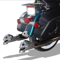 Motorcycle Skull Exhaust Tip Universal Motorbike Exhaust Pipe 5CM Solid Metal Skull Exhaust Pipe Halloween Decorations