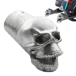 Motorcycle Skull Exhaust Tip Universal Motorbike Exhaust Pipe 5CM Solid Metal Skull Exhaust Pipe Halloween Decorations
