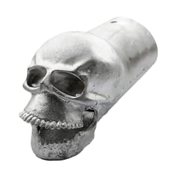 Motorcycle Skull Exhaust Tip Universal Motorbike Exhaust Pipe 5CM Solid Metal Skull Exhaust Pipe Halloween Decorations