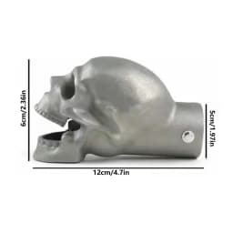 Motorcycle Skull Exhaust Tip Universal Motorbike Exhaust Pipe 5CM Solid Metal Skull Exhaust Pipe Halloween Decorations