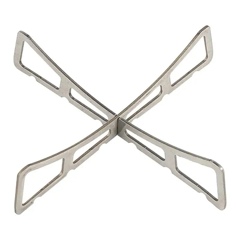 2PCS Steaming Cross Stand Stainless Steel Sturdy Cooking Rack Portable Household Kitchen Utensils For Outdoor Camping Picnic