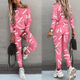Women Tracksuit Autumn Winter Warm Letter Top Suits Casual Yoga Set Sweatshirts And Jogging Pants Outfits Sweatpants 2 Piece Set