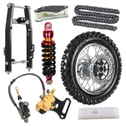 TPRO 12“ Rear Wheel 80/100-12 Tyre + Shock Swingarm Pit Dirt Bike CRF50 70 Thumpstar