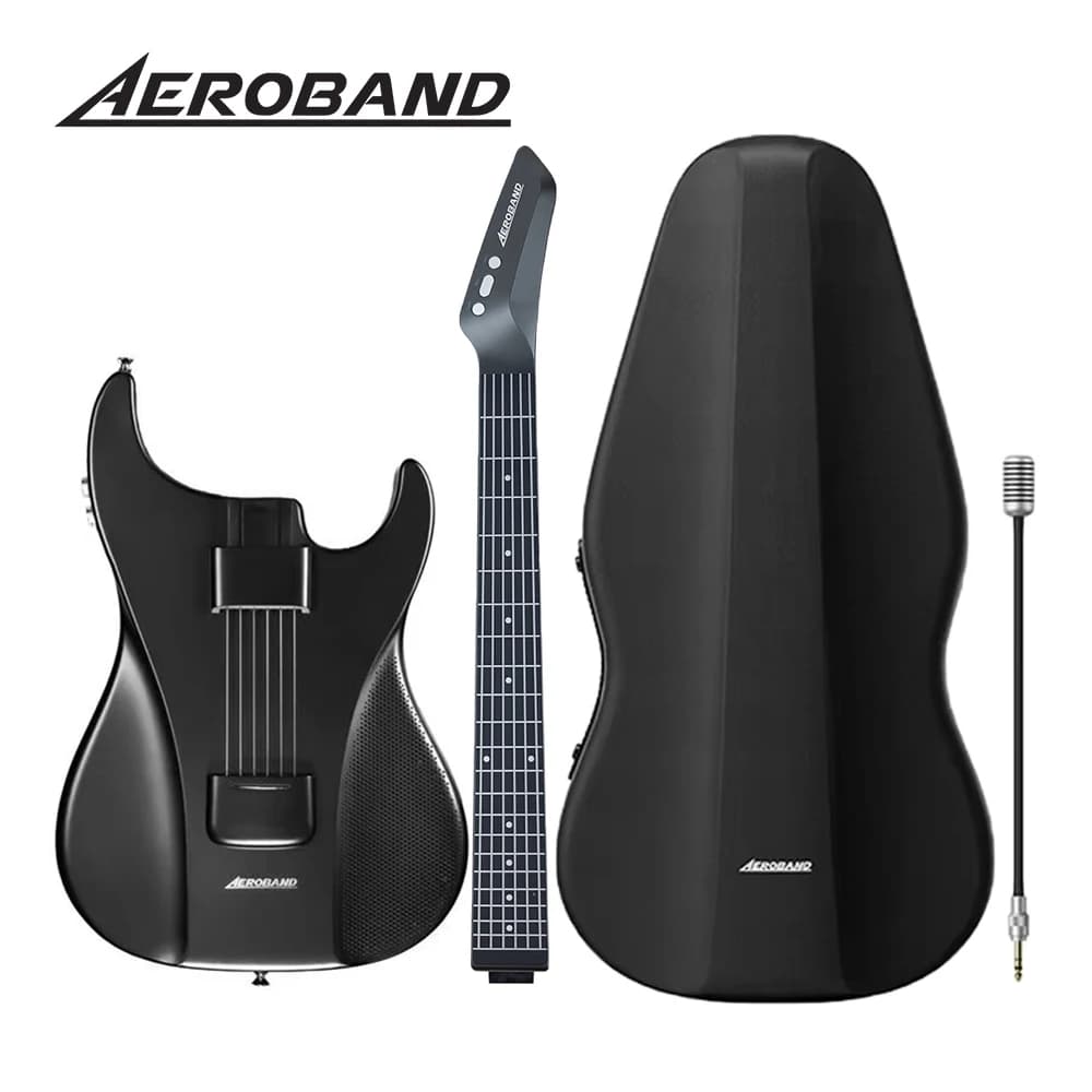 AeroBand Guitar Electric Guitar Pain-Free Silicone String Travel All-in-One 9 Sound Styles Acoustic Bass With Speaker Microphone