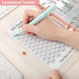Money Saving Challenge Book 100 Days Cost Saver Planner Expense Organizer Account Books With Zipper Sticker Pen For Personal