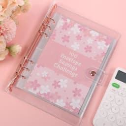 Money Saving Challenge Book 100 Days Cost Saver Planner Expense Organizer Account Books With Zipper Sticker Pen For Personal