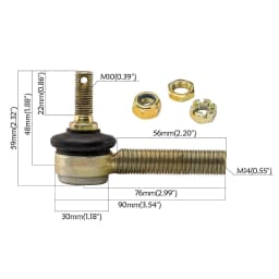 TDPRO Go Kart Front Suspension Kit Shock Swing Arm Assembly Steering Knuckle Wheel Hub