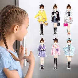 Magnetic Princess Paper Dolls Cutouts Pretend Play Outfit Magnet Clothes Puzzles Creative Fashion Dress Up For Birthday gifts