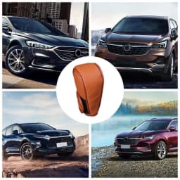 Auto Gear Shift Cover Handbrake Cover Universal PU Leather Automatic Knob Cover Car Shifter Stick Protector Decoration