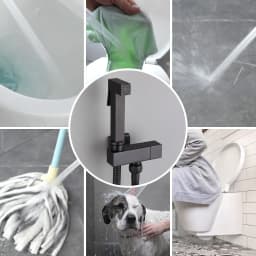 ZAPPO Bidet Sprayer Faucet for Toilet Brass Rough-in Valve Handheld Bidet Attachment Set for Feminine Pets Hot Cold Water Mixer