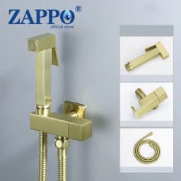 ZAPPO Bidet Sprayer Faucet for Toilet Brass Rough-in Valve Handheld Bidet Attachment Set for Feminine Pets Hot Cold Water Mixer