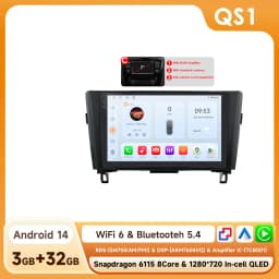 Hizpo Wireless CarPlay Android Auto Radio For Nissan Rogue X-Trail X Trail 3 T32 2013 - 2017 Qashqai 2 J11 Car Multimedia GPS BT