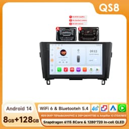 Hizpo Wireless CarPlay Android Auto Radio For Nissan Rogue X-Trail X Trail 3 T32 2013 - 2017 Qashqai 2 J11 Car Multimedia GPS BT