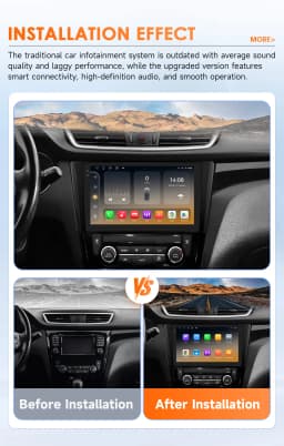 Hizpo Wireless CarPlay Android Auto Radio For Nissan Rogue X-Trail X Trail 3 T32 2013 - 2017 Qashqai 2 J11 Car Multimedia GPS BT