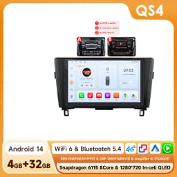 Hizpo Wireless CarPlay Android Auto Radio For Nissan Rogue X-Trail X Trail 3 T32 2013 - 2017 Qashqai 2 J11 Car Multimedia GPS BT