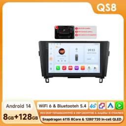 Hizpo Wireless CarPlay Android Auto Radio For Nissan Rogue X-Trail X Trail 3 T32 2013 - 2017 Qashqai 2 J11 Car Multimedia GPS BT