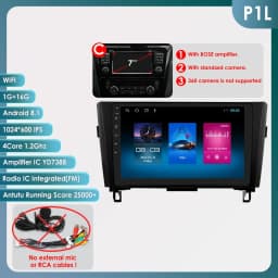 Hizpo Wireless CarPlay Android Auto Radio For Nissan Rogue X-Trail X Trail 3 T32 2013 - 2017 Qashqai 2 J11 Car Multimedia GPS BT