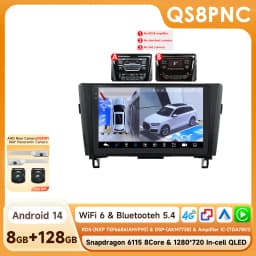 Hizpo Wireless CarPlay Android Auto Radio For Nissan Rogue X-Trail X Trail 3 T32 2013 - 2017 Qashqai 2 J11 Car Multimedia GPS BT