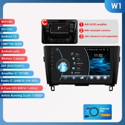 Hizpo Wireless CarPlay Android Auto Radio For Nissan Rogue X-Trail X Trail 3 T32 2013 - 2017 Qashqai 2 J11 Car Multimedia GPS BT