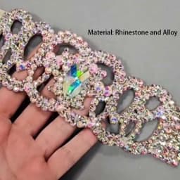 Stonefans High Quality AB Rhinestones Bracelet Charms Ballroomdancing Wedding Belly Costumes Accessories for Women Girls Bangle