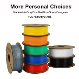 KINGROON Standard 1KG PLA PETG TPU ABS Filament 1.75mm +/- 0.03mm No Bubbles 3D Printer Plastic, Random Spool