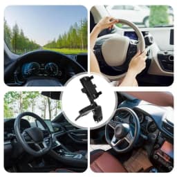 Phone Holder For Car Auto Mobile Phone Dashboard Navigation Bracket Matte Texture Car Phone Stand For Sun Visor Rearview Mirror