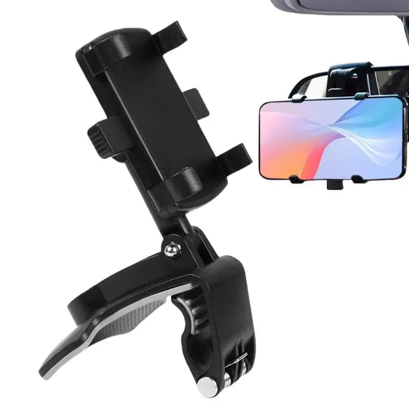Phone Holder For Car Auto Mobile Phone Dashboard Navigation Bracket Matte Texture Car Phone Stand For Sun Visor Rearview Mirror