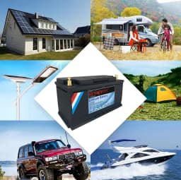 LiFePO4 Lithium Iron Phosphate Battery with BMS, 12V, 24V, 36V, 48V, 100Ah, 120Ah, 200Ah, for Golf Cart, EV, RV, Solar Energy