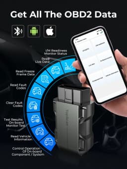 TOPDON Topscan Lite OBD2 Bluetooth Car Diagnostic Scanner Tool 8 Reset Functions Wireless Full System Code Reader Active Test