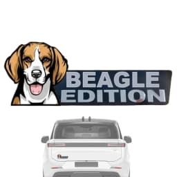Acrylic Dog Car Emblem 3D Acrylic Dog Car Badge Decal Car Sticker Car Exterior Emblems For Car Truck RV Boat Automotive Badge