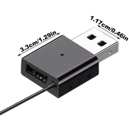 BT Receiver For Car Aux Handsfree Calling Aux Input BT 5.3 Receiver U Disk Player 2-in-1 Design Built-in Microphone For Music