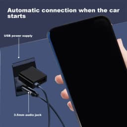 BT Receiver For Car Aux Handsfree Calling Aux Input BT 5.3 Receiver U Disk Player 2-in-1 Design Built-in Microphone For Music